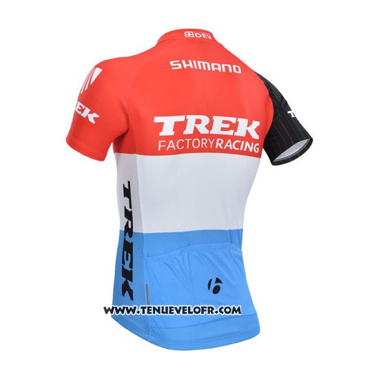 2014 Maillot Ciclismo Trek Factory Racing Orange et Blanc Manches Courtes et Cuissard